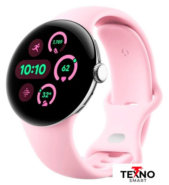 Pixel Watch 3 41 мм (полированное серебро/розовый кварц, спортивный силиконовый ремешок) Pixel Watch 3 41 мм (полированное серебро/розовый кварц, спортивный силиконовый ремешок)