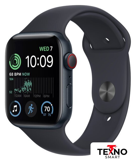 Apple Watch SE 2 44 мм (алюминиевый корпус, полуночный/полуночный, спортивный силиконовый ремешок M/L) Apple Watch SE 2 44 мм (алюминиевый корпус, полуночный/полуночный, спортивный силиконовый ремешок M/L)