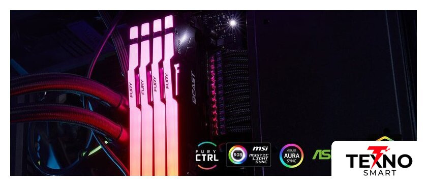 FURY Beast RGB 32ГБ DDR5 6000МГц KF560C36BBEA-32 FURY Beast RGB 32ГБ DDR5 6000МГц KF560C36BBEA-32