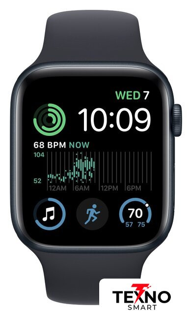 Apple Watch SE 2 44 мм (алюминиевый корпус, полуночный/полуночный, спортивный силиконовый ремешок M/L) Apple Watch SE 2 44 мм (алюминиевый корпус, полуночный/полуночный, спортивный силиконовый ремешок M/L)